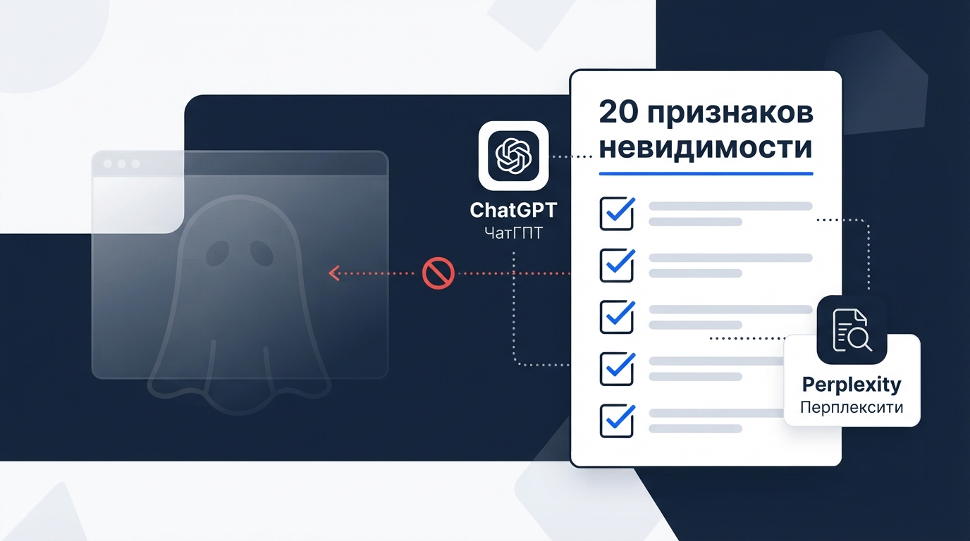 20 признаков, что ваш сайт невидим для ChatGPT и Perplexity: чек-лист проверки