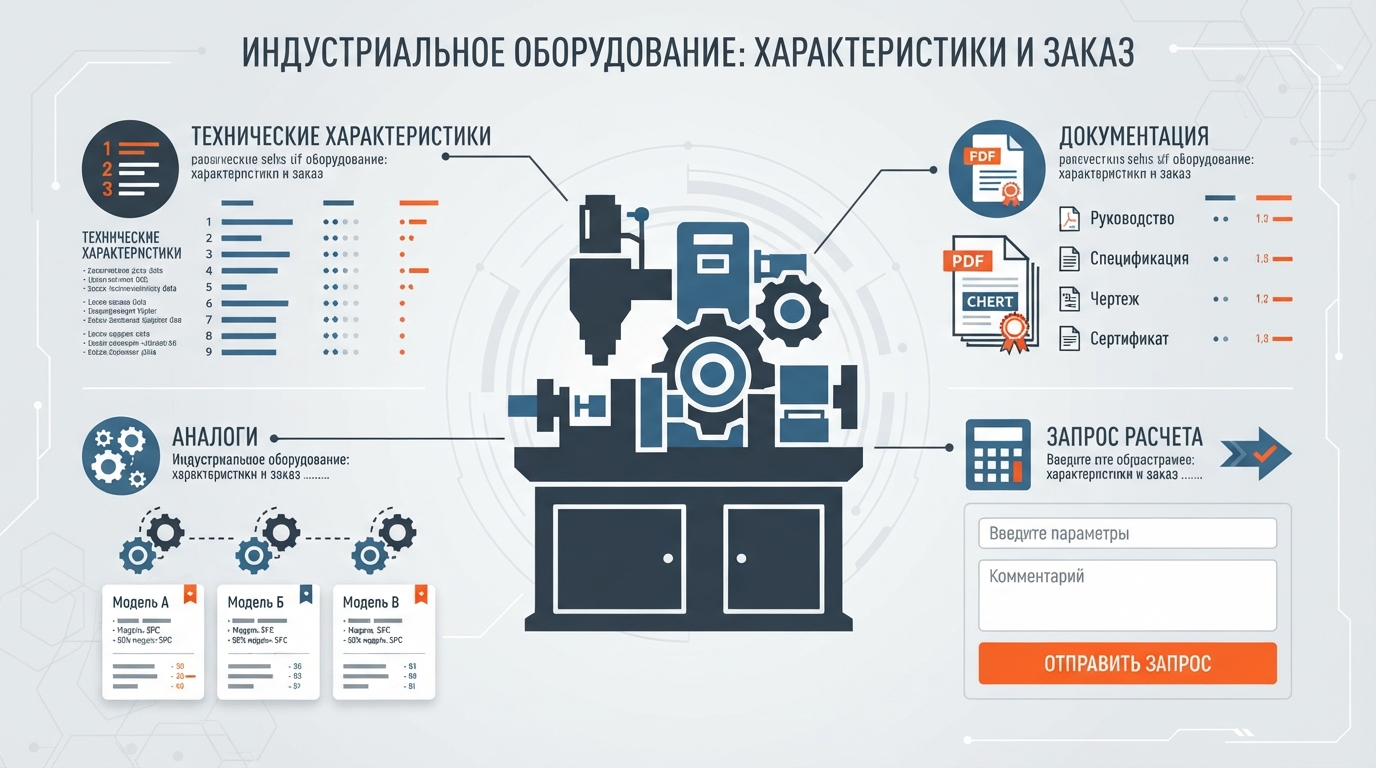 B2B-каталог промышленного сайта: характеристики, документы, аналоги и запрос расчёта