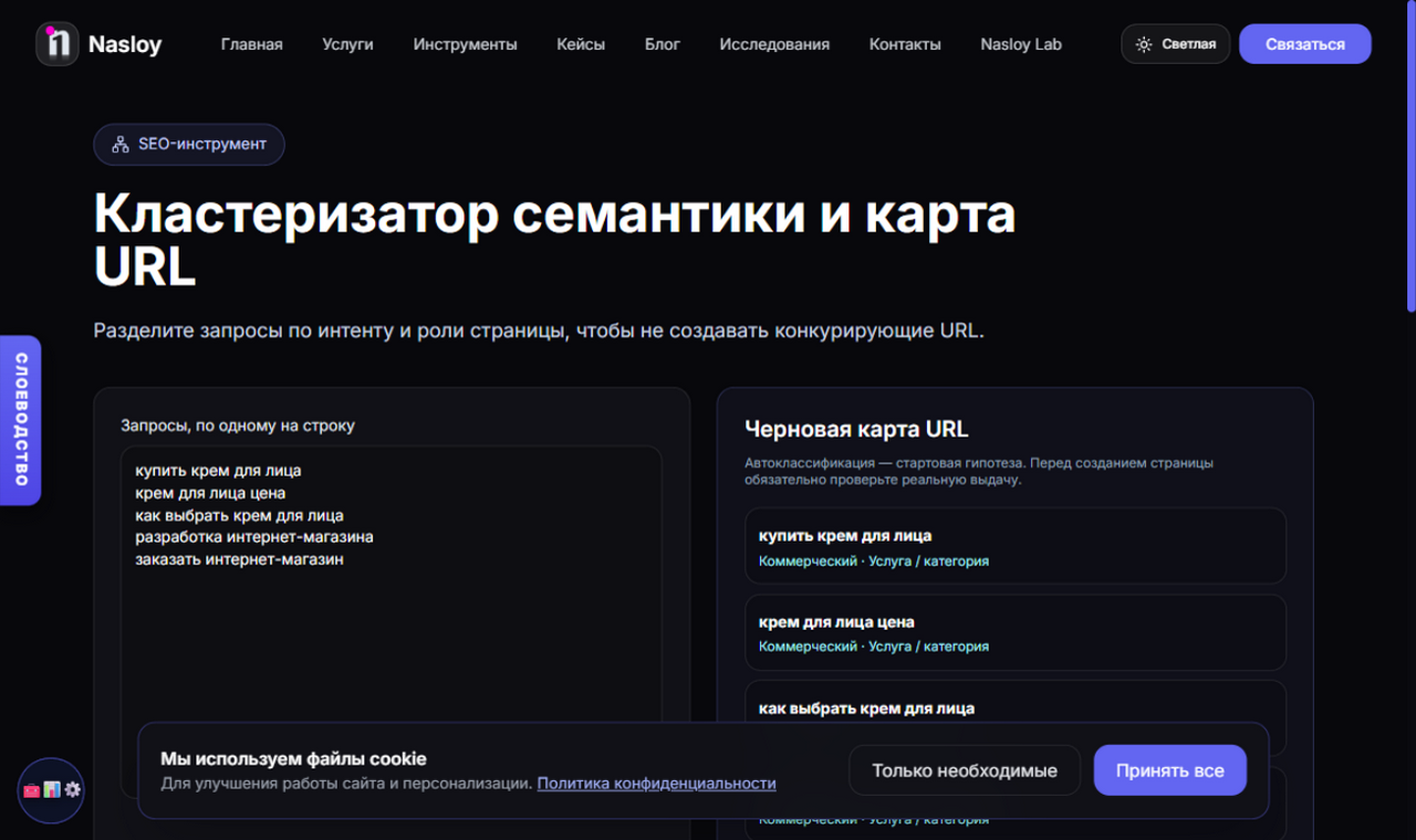 Карта URL из семантики: как я планирую страницы каталога