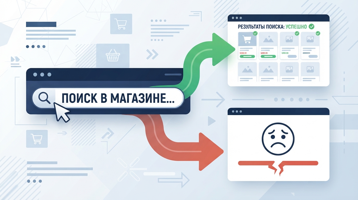 Поиск внутри интернет-магазина: как не терять покупателей на запросах без результатов