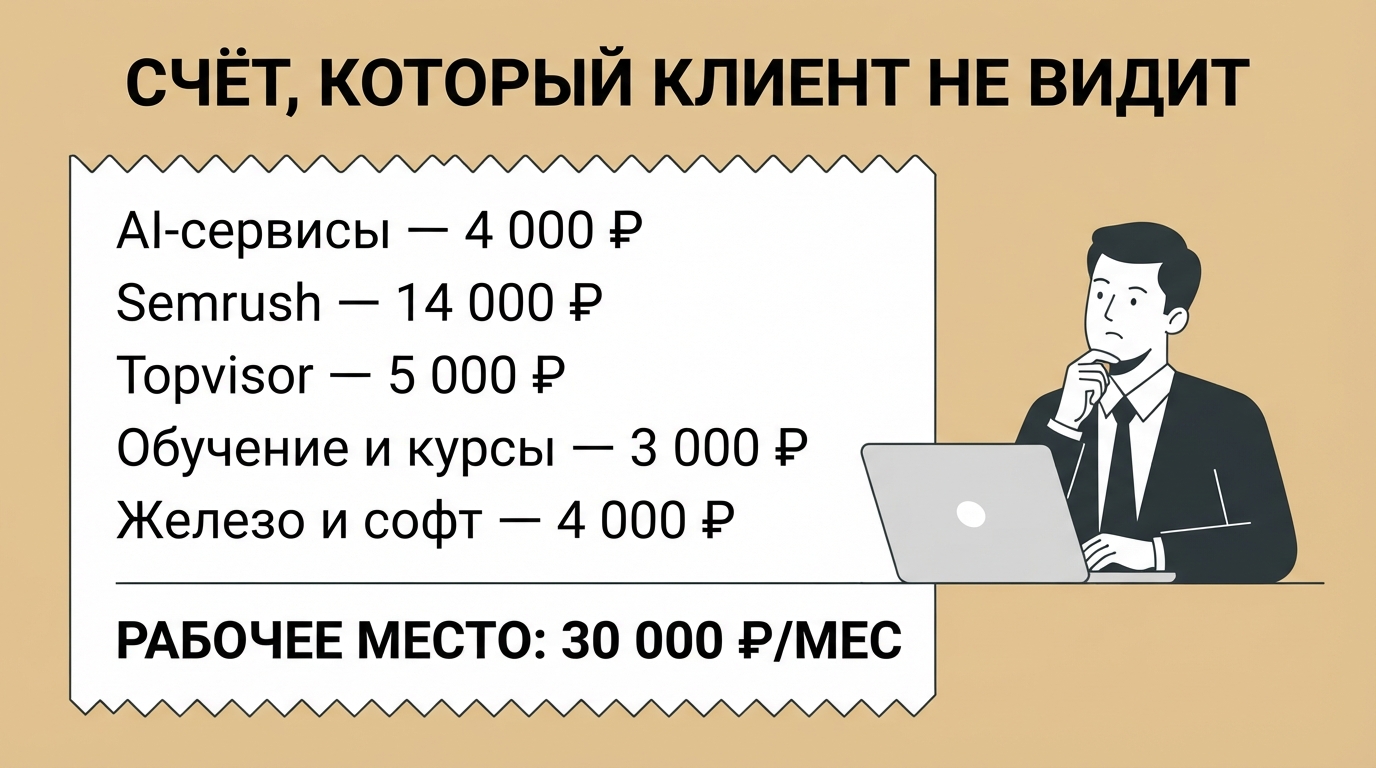 Счёт, который клиент не видит: подписки и итог рабочего места