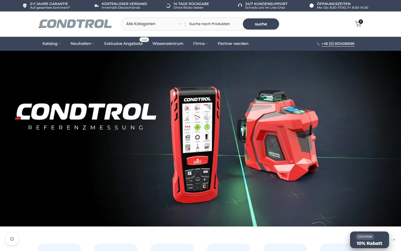 Скриншот сайта CONDTROL Shop